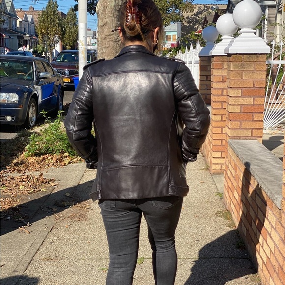 Blk dnm leather biker - Picture 3 of 10